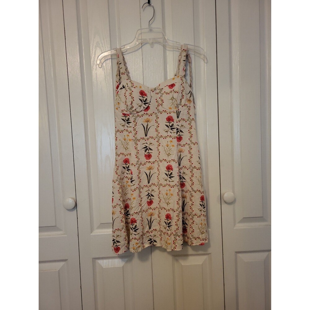 Women's floral print mini dress with adjustable straps